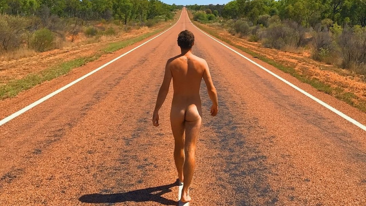 guys walking naked