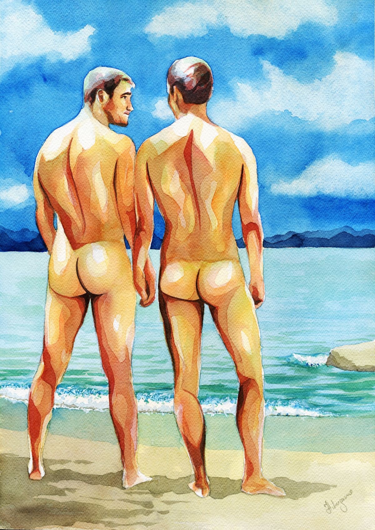 angela scarpa add naked gay guys on the beach photo