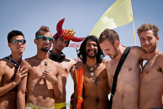 naked guys at burning man