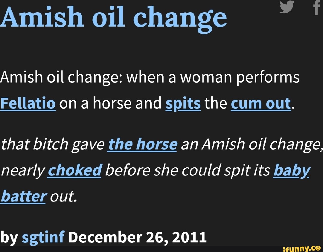 brandon giddings recommends amish oil change video pic