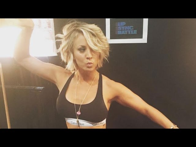 albasha alkaber share kaley cuoco strips photos