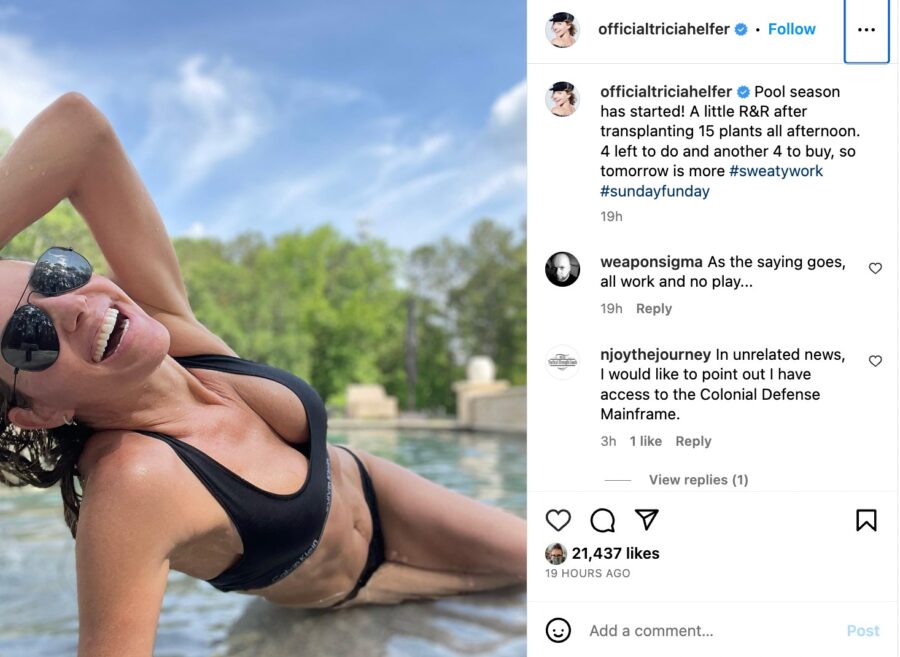 anthony bolding recommends tricia helfer bikini pic