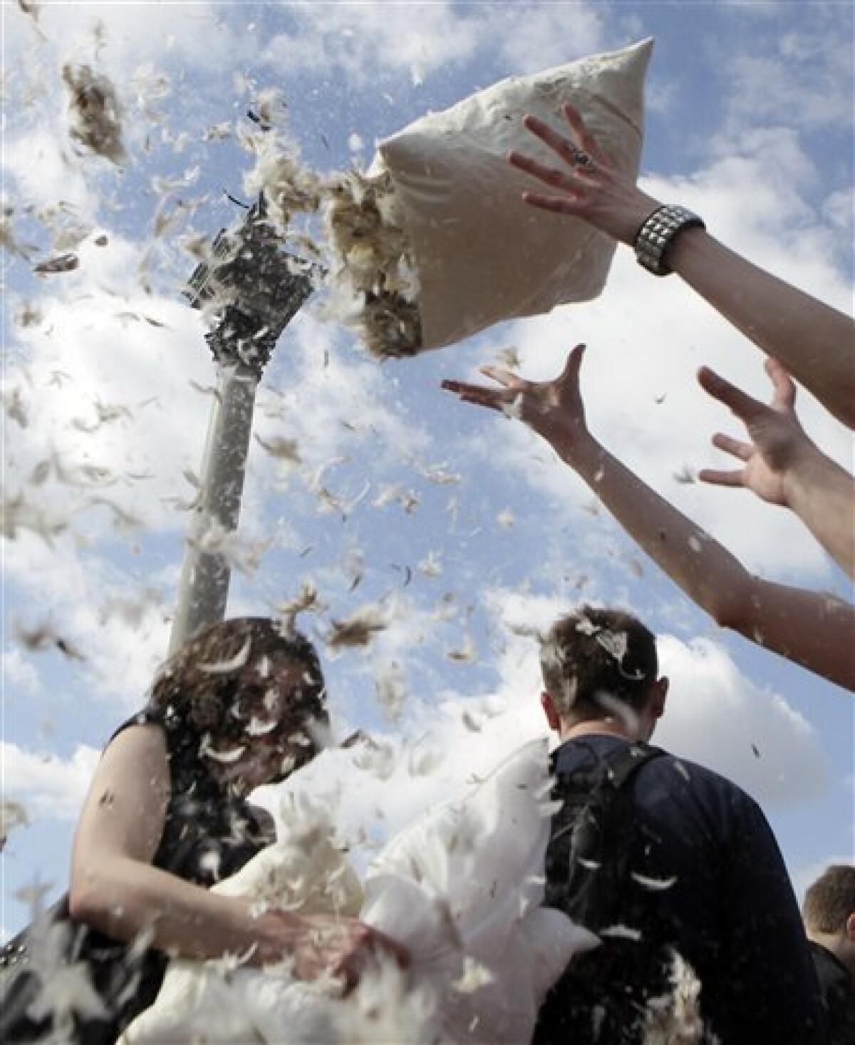 brigitte klein recommends strip pillow fight pic