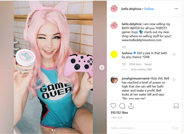 cassey borromeo recommends belle delphine tease pic