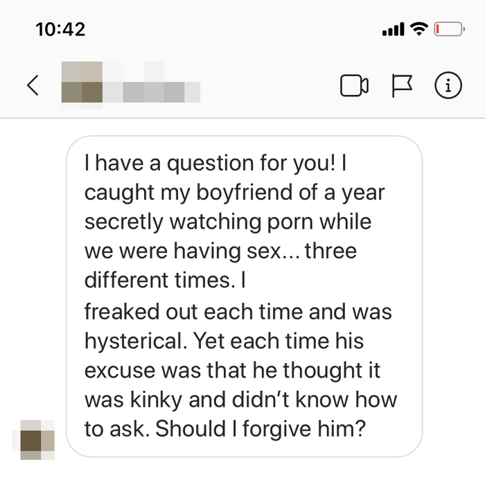 bf watches porn