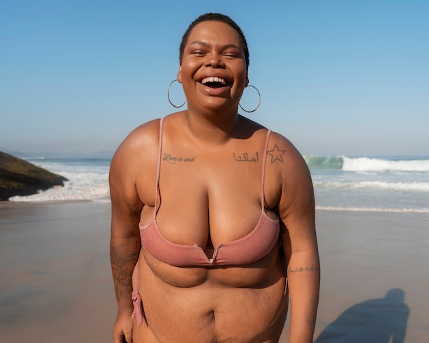 big naked boobs on the beach