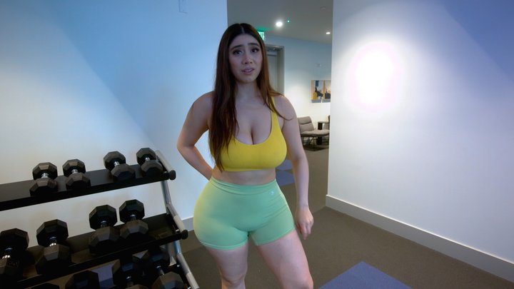 violet myers convinces her personal trainer to fuck her