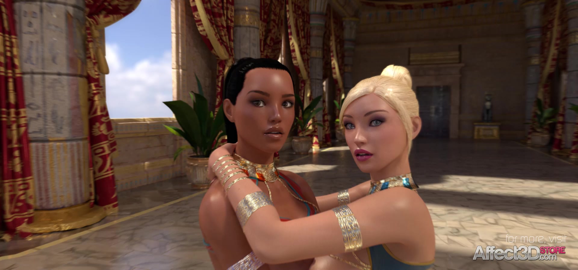 antonio devoe recommends Ebony And Blonde Futanari Babes Entertaining The Egyptian Princess