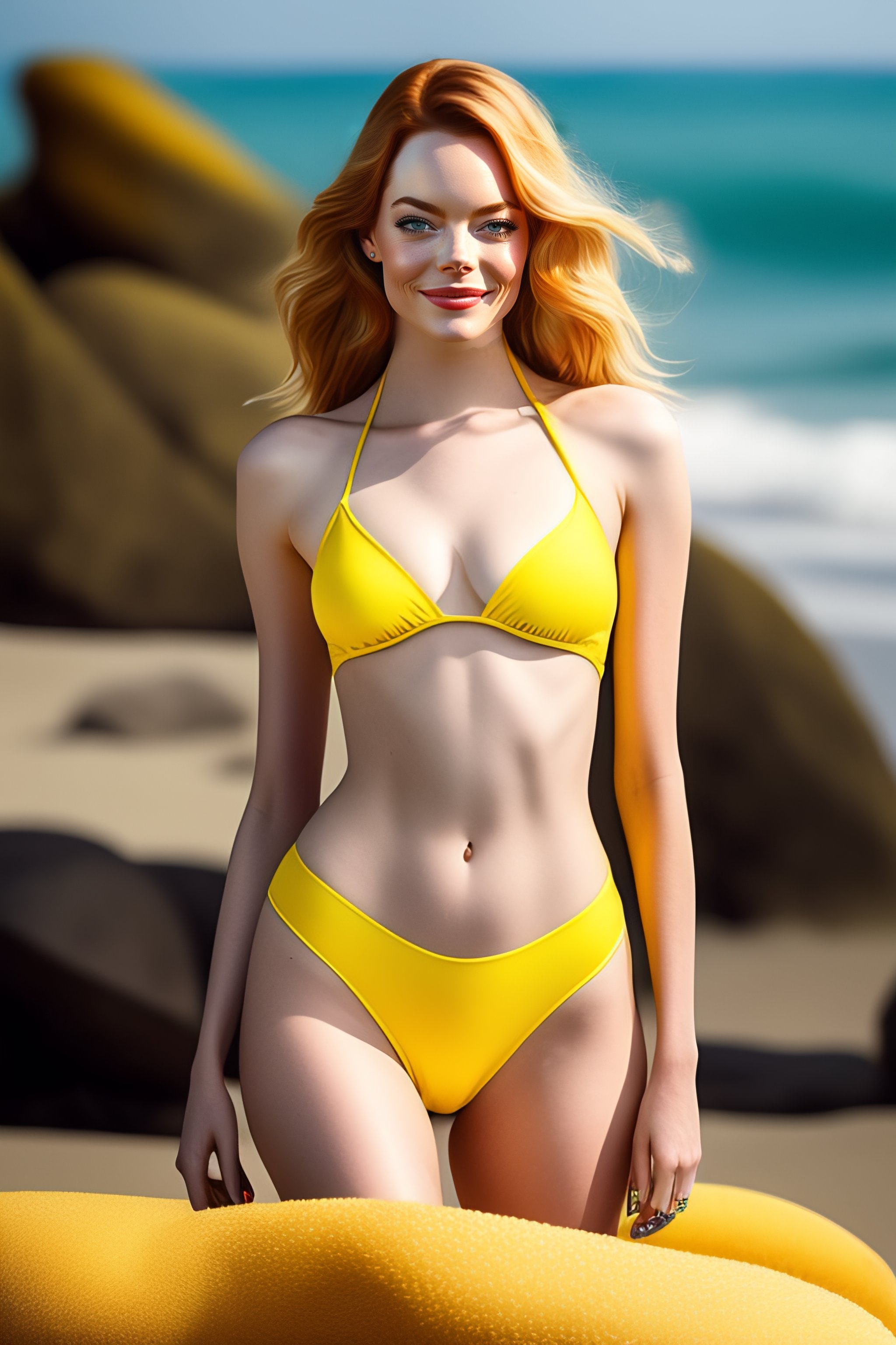 alaa knan add photo emma stone in a bikini