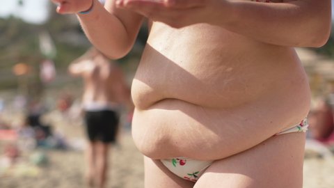 fat chick beach