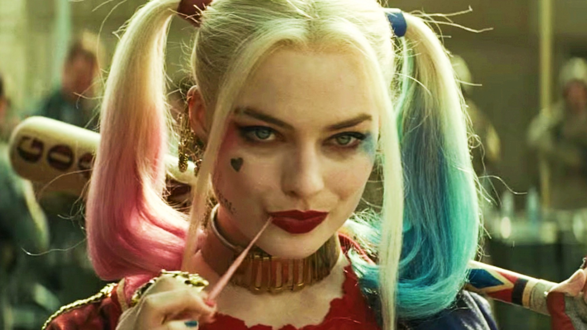 dennis dc share harley quinn face sitting photos