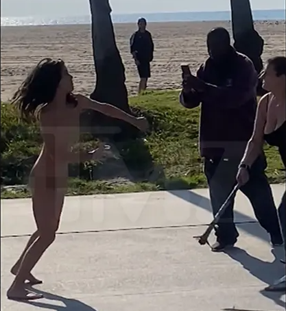 naked on beach video